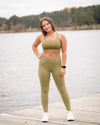 Military Green  Sports Bra