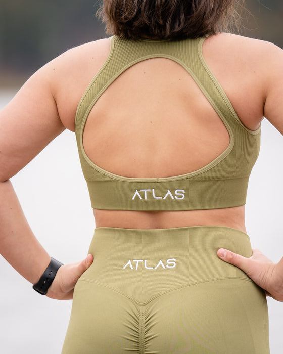 Military Green  Sports Bra